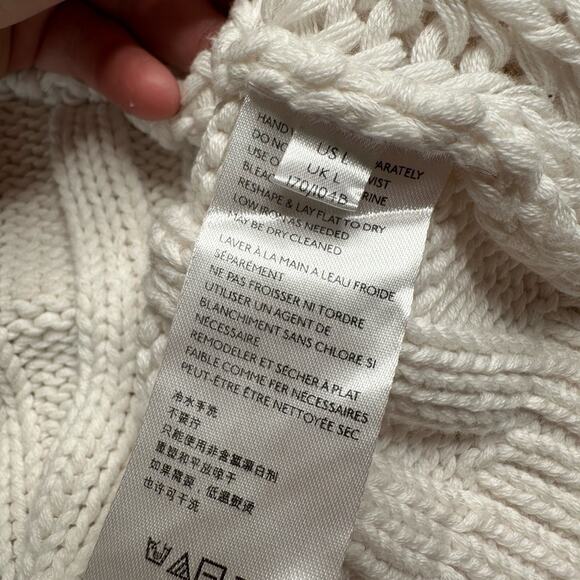 Free People White Mock Neck Sweater with Balloon Sleeves - Picture 8 of 9